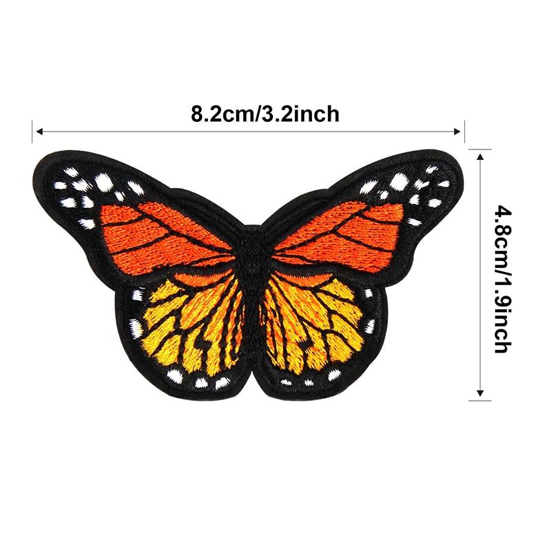 10Pcs Mix Color Embroidery Simulated Butterfly Patches Appliques DlY Accessories