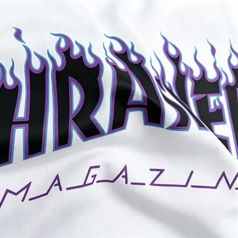 Camiseta de Verão 2019 Thrasher Skateboard Magazine com Estampa de Letras Masculina Feminina Algodão Oversized Manga Curta Casual Streetwear Camiseta Top