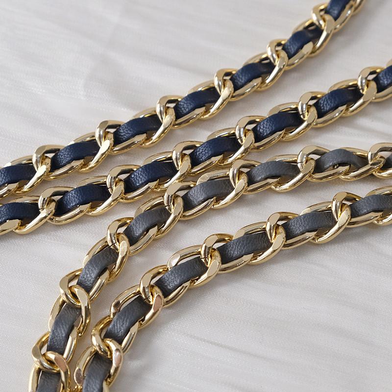 New Phone Accessory Long Cellphone Chain Anti Lost Universal Metal Leather Shoulder Neck Crossbody Phone Strap Case Holder Chain