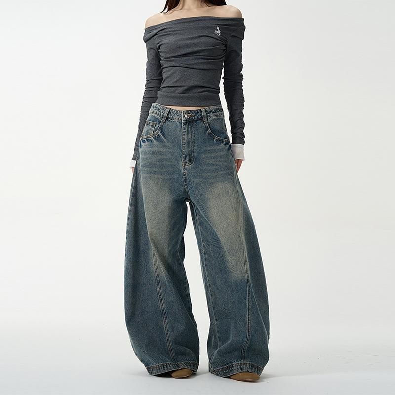 2024 Scimitar Design Bananen-Sichelhose: Retro Wide-Leg Deconstructed Jeans für Männer und Frauen