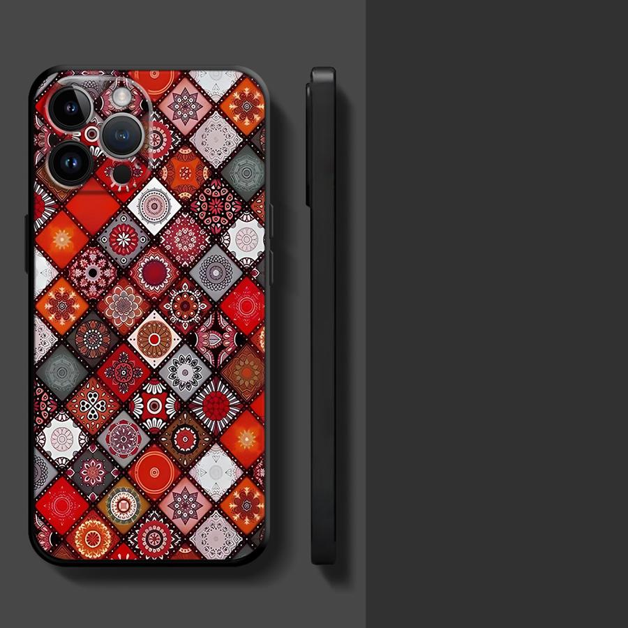 Bohemian Pattern Phone Case for Apple iPhone 17 Pro Max 12 13 Air 11 14 17e 16 15 Pro 7 8 XR XS MAX Funda Phone Cover