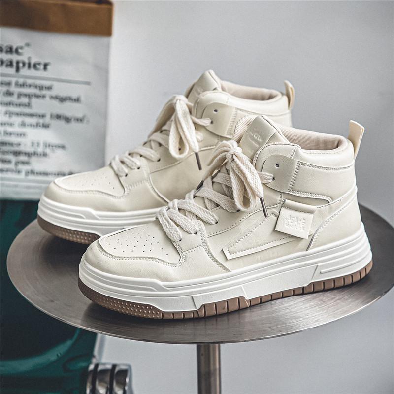 New Men's Classic Fashion High Top Thick Sole Skateboarding Shoes Comfortable Soft Sole Basketball  Sneakers