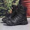 Men's High-top Boots Lace Up Desert Ankle Boot Tactical Combat Boots Outdoor Non Slip Hiking Boots Wear-resistant Training Botas