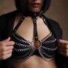 Women Sexy Body Harness Belt Leather Lingerie Chest Chain Bondage Party Festival Rave Accessories Gothic Fetish Clothing