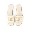 Daks Women S 2cm Dia Decoration Slip Mule Sandal Dld209 Ivory Gold