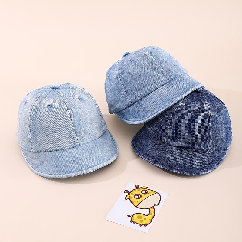 Frühlings-Denim Kinder Baseballkappe mit breiter Krempe - Unisex Mode Style
