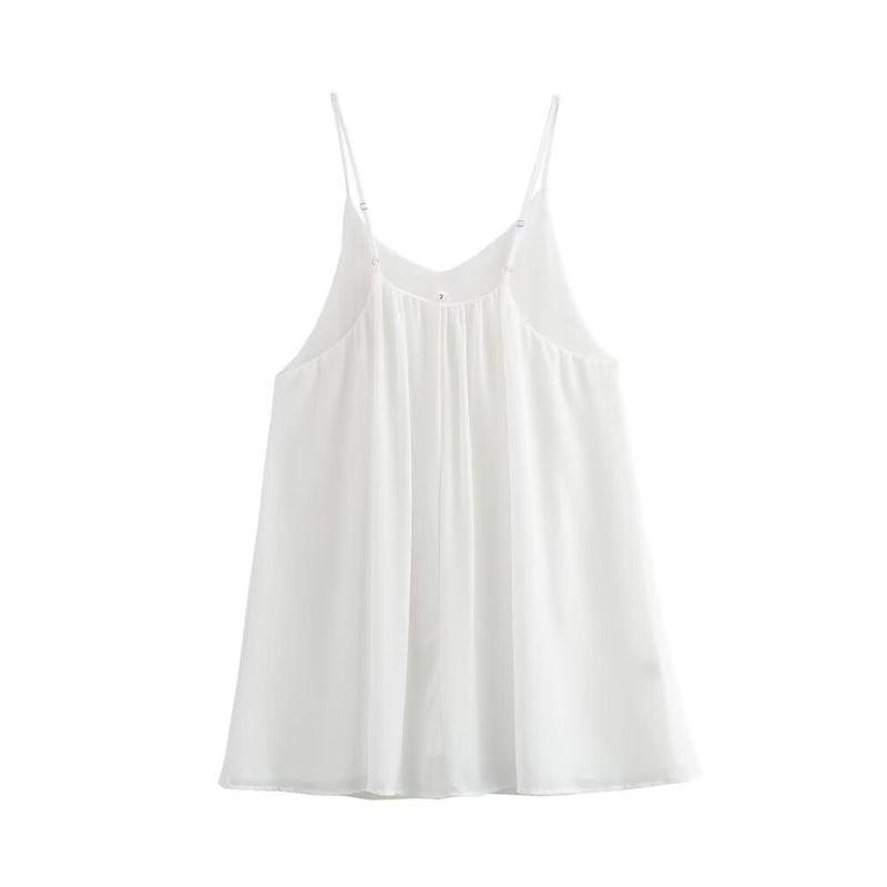 Kaslead New Arrival Women's Clothing Fashion Style Fashion Minimalist Casual Sling Pure Color Short Dress