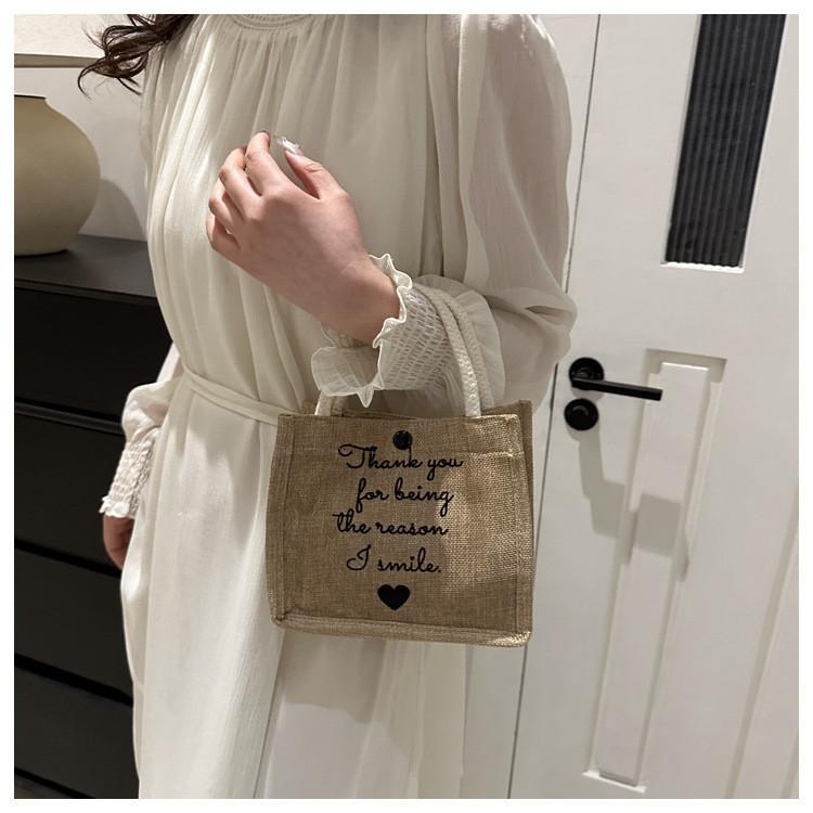 2024 New Canvas Small Bag Women's Tote Bag Street Fashion Commuter Casual Handbag