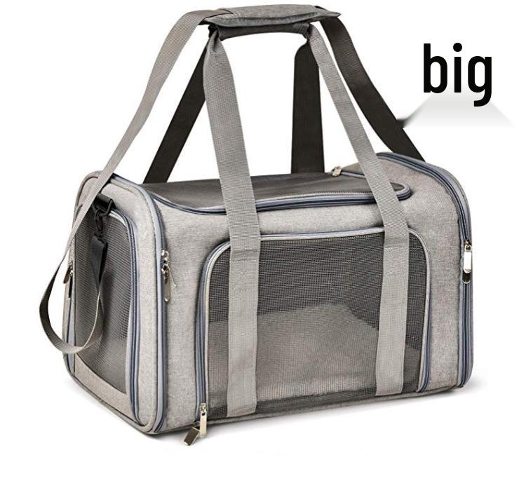 Foldable Large Capacity Pet Travel Crossbody Bag for Cats and Dogs