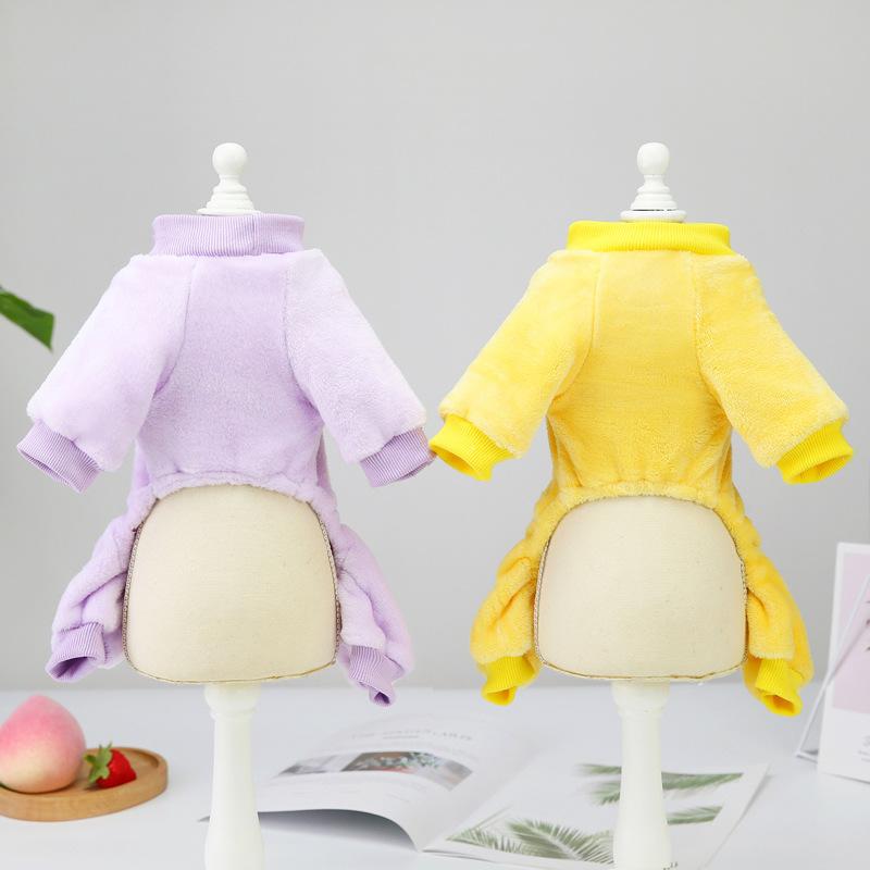 Kawaii Dog Jumpsuit Winter Warm Dog Clothes for Small Dogs Puppy Cat Costume Yorkie French Bulldog Clothing Chihuahua Pajamas