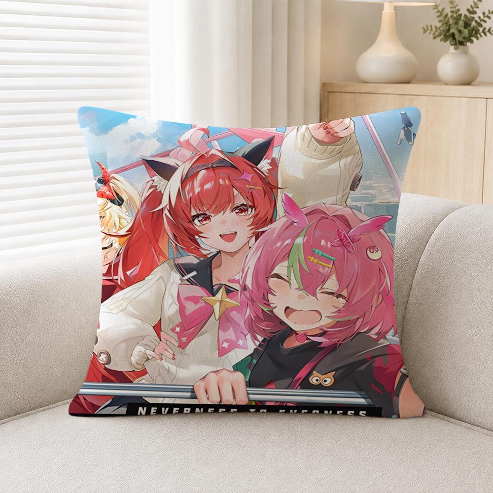 Game Neverness To Everness Cushion Cover Soft Plush Cushion Covers Fluffy Throw Pillow Cases For Sofa Bedroom Home Decor