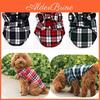 Lapel Pet Shirt Coat Plaid Jacket Clothes Top Apparel