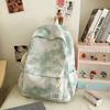 Schoolbag new lightweight casual simple niche tie-dye printing versatile schoolbag junior high school student travel backpack