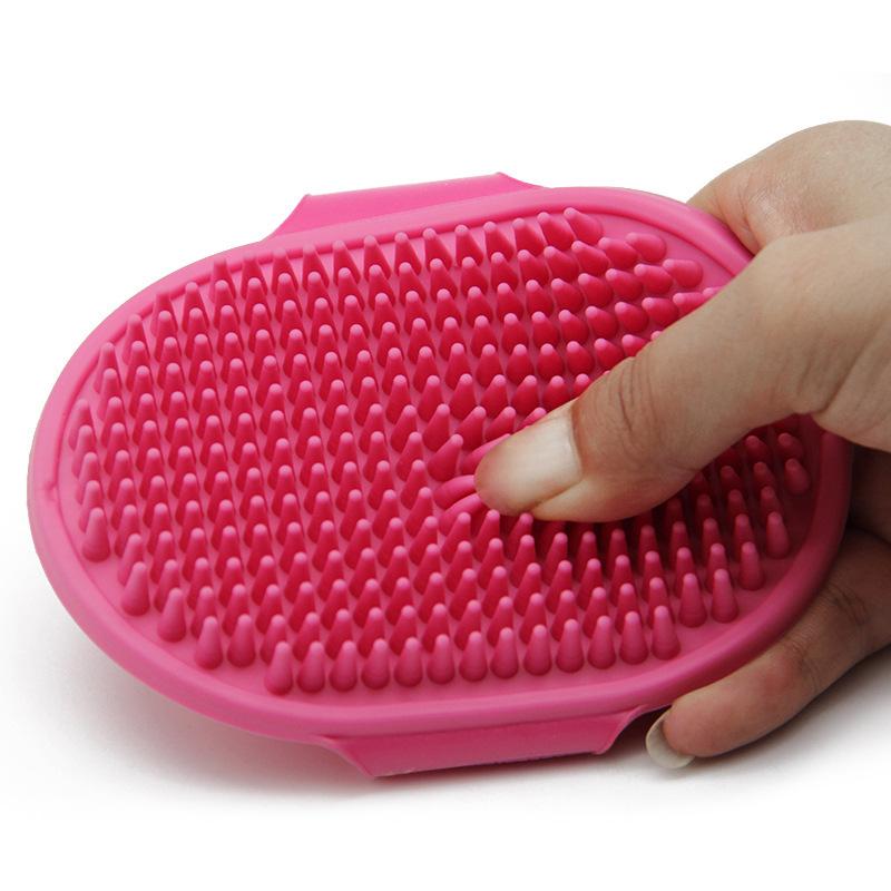 Dog Cat Silicone Bath Brush Soft Rubber Massage Comb Pet Hair Remover Scrubber Puppy Kitten Shower Grooming Cleaning Accessories