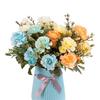 33 cm Künstliche Pfingstrose Rose aus Kunststoff, Brautstrauß, Hochzeitsdeko, Gefälschte 7 Gabeln Mini-Pfingstrosen, Seidenblume, romantische Wohndekoration