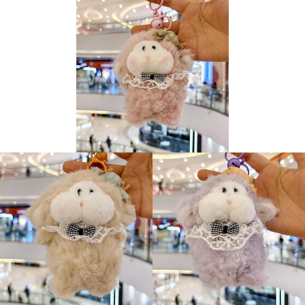 Cute Mousse Sheep Plush Keychain With Short Plush Material For Bag Decoration And Collectible Fun