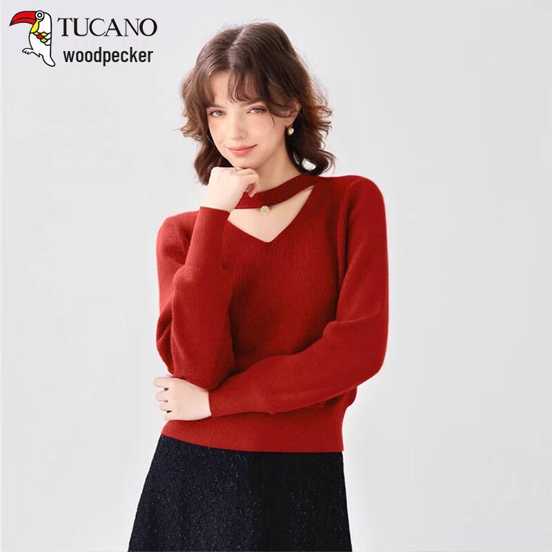 Woodpecker Women s Halter V-Neck Knit Sweater One Size