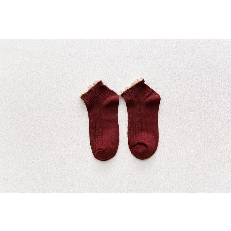 Female Summer Thin Fashionable New Lovely Lace Student Short Tube Socks