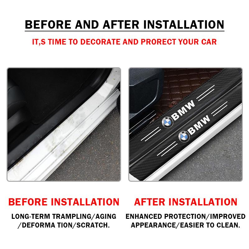 Car Threshold Protective Film Anti Scratch Stickers Rear Bumper Guard For BMW M M3 M5 M6 X3 E46 E90 F30 G20 E36 E34 Accessories