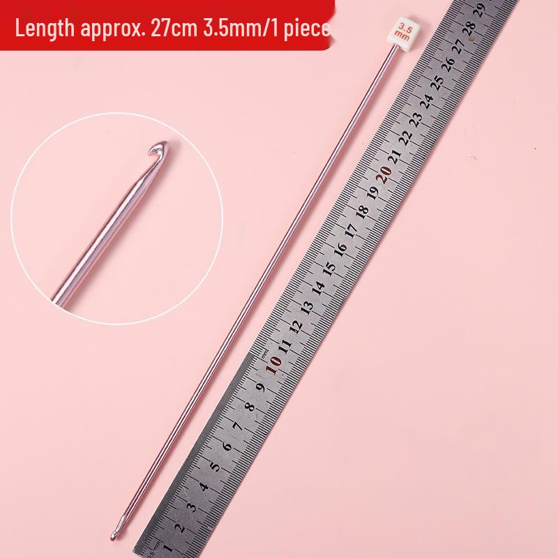 Afghan Crochet Needle Set: Long Handmade Aluminum Hooks & Colored Yarn for DIY Knitting Projects