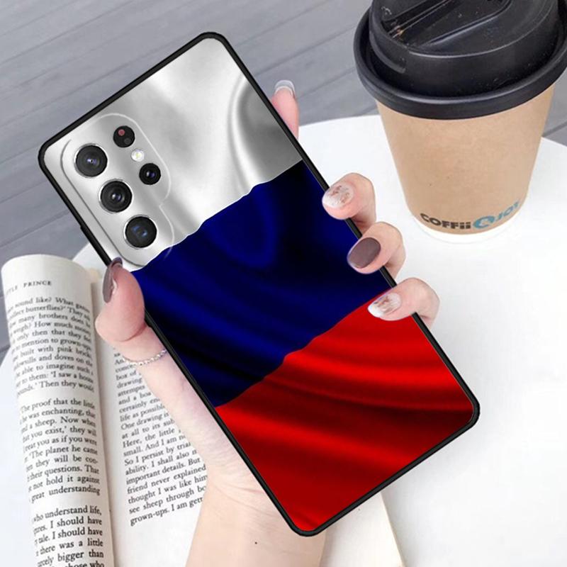Russia Flag Phone Case Cover For Samsung Galaxy S24 S25 Ultra S21 S22 Ultra S10E Note 10 Plus Note 20 FE S23