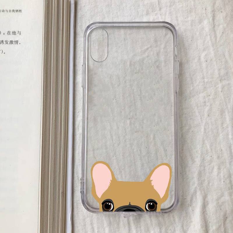 Cat French Bulldog Phone Case for iPhone 11 12 13 mini pro XS MAX 8 7 6 6S Plus X 5S SE 2020 XR case