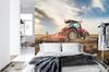 Photomural Tractor At Work In The Filed Smooth Vinyl 152.5x104