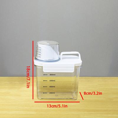 Storage Tanks With Lids Airtight Laundry Detergent Dispenser Refillable Leak-Proof Plastics Grain