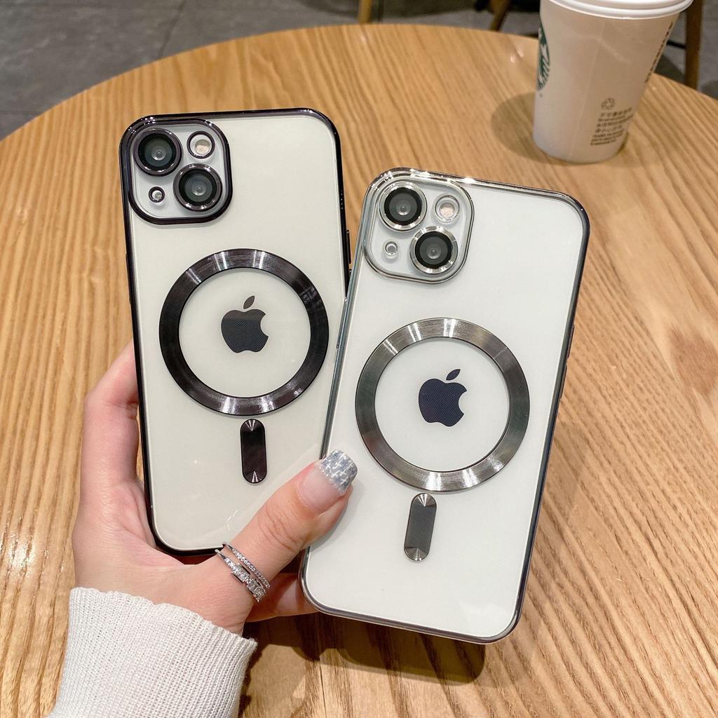 Anwendbar auf iPhone16E Galvanisiertes Magnetisches CD-Muster Linsenfolie Handyhülle Apple 15 Magnetische Vollschutzhülle 14