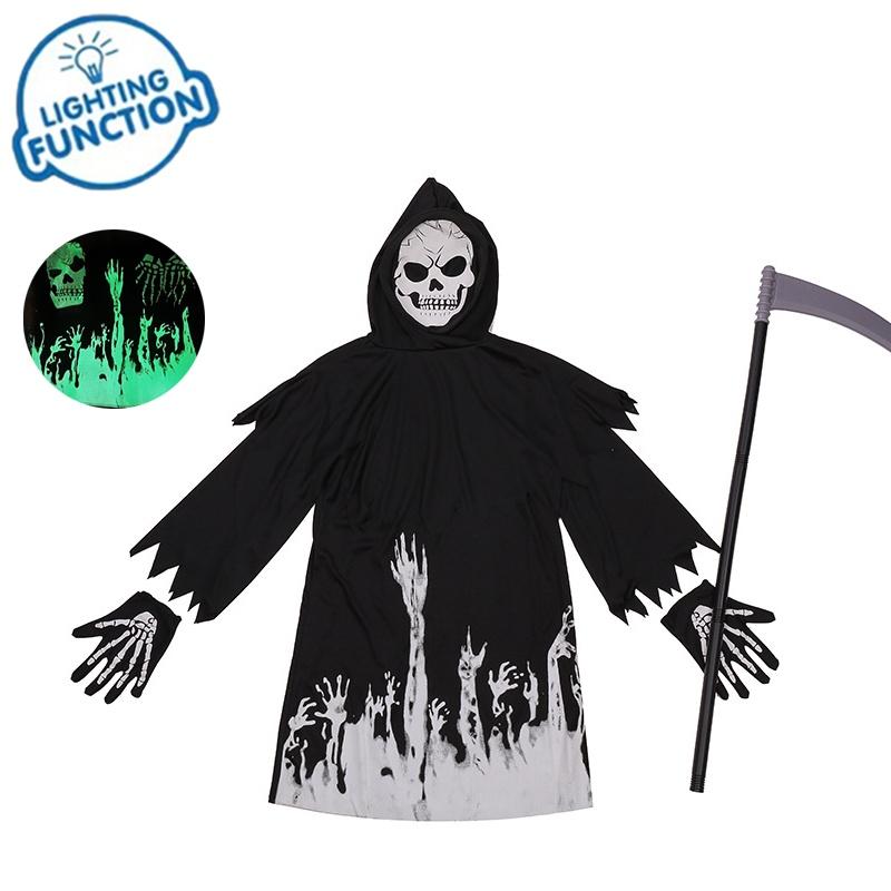 Authentic Grim Reaper Cosplay Costume For Kids