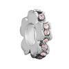 New Silver Plated Pink Diamond Butterfly Alloy Large Hole Charm Beads For DIY Bracelet Necklace Jewelry Accessories Gift