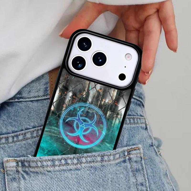 Biohazard Symbol Phone Case for iPhone 16e 15 14 13 12 17 Pro Max Plus Air 17pro Cover Coque