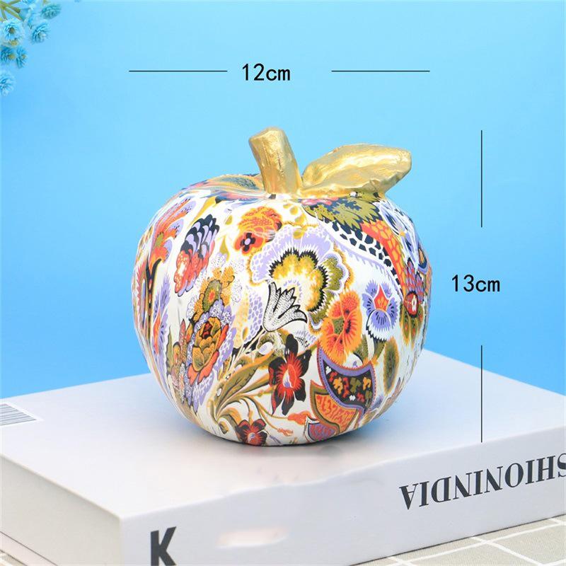Creative Colorful Apple Ornaments Resin Crafts Home Living Room Cabinet Desktop Fruit Ornaments Gifts Souvenirs Wine Rack Crafts