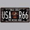 INEED Vintage Wall Decor Car License France Newyork USA Flag Metal Plate Garage Car Number Metal Signs Motor Decorative Tin Sign