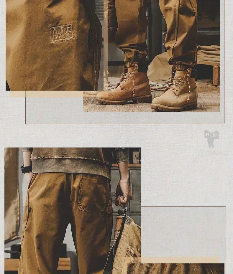 Men's Retro Wide-Leg Overalls - Spring/Autumn Casual Large Size