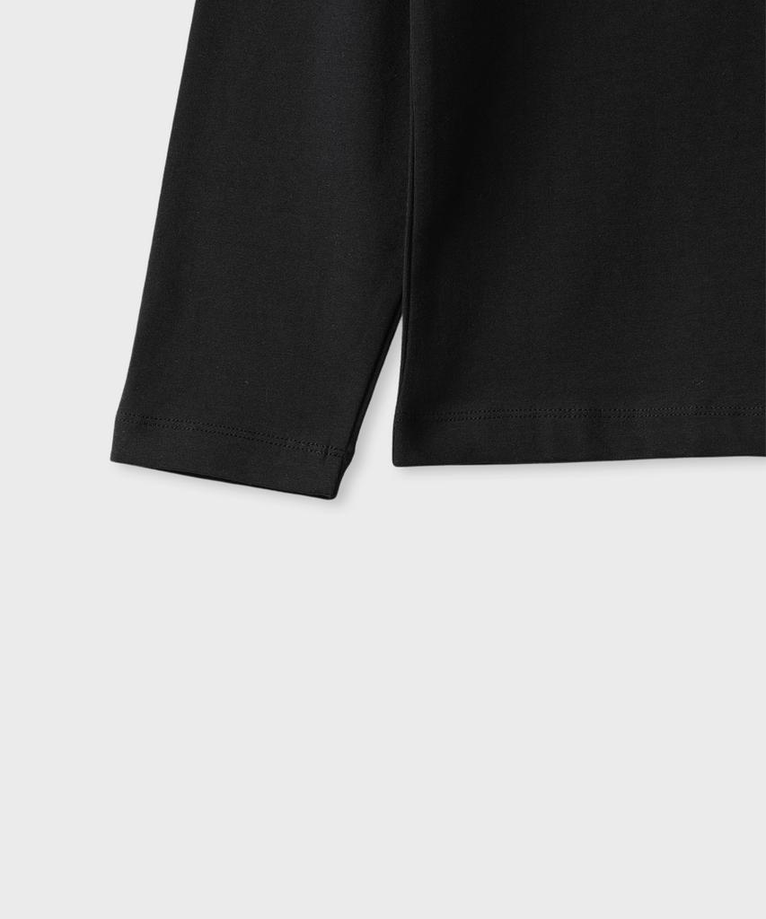 PANICALE Black High-Tension Crew Neck T-Shirt