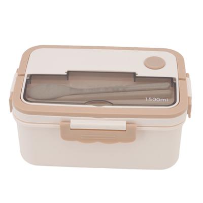 1500ml Lunch Box Heat Resistant Plastic Bento Box Portable Lunch Containers with Chopsticks Spoon