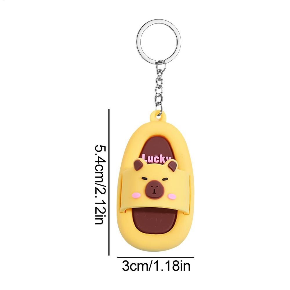 

Capybara Keychain Pendant Cartoon Capybara Bag Pendant Keychain Soft Sensory Toy Funny Phone Case Charm Key Chain for School Bag