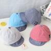Sommer Baumwolle Baby Hut Nette Casual Gestreiften Baby Junge Kappe Weiche Traufe Kinder Mädchen Sonne Schützen Hüte Caps
