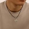 Collana con Perle Imitazione Stella Zircone Croce Stella Kpop Uomo Collane con Ciondolo Stella a Stella Y2K Hiphop Collana Choker con Stella e Frange Unisex