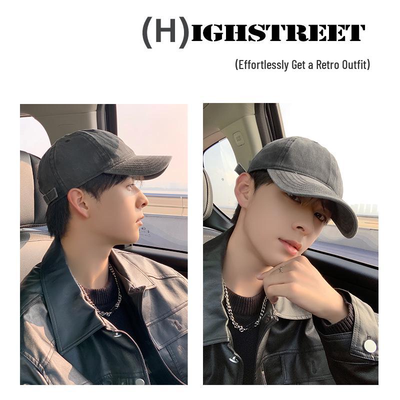 New Retro Washed Baseball Cap: Unisex, Face-Slimming, Versatile, Casual, Sun Protection, Autumn Hat