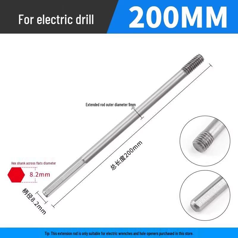 Dane Stainless Steel Extended Hex Shank Hole Saw Drill Bit for Metal Plates