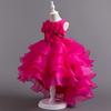 Girls Dress Flower Girl Tail Dress Organza Cake Princess Child Dress Wedding Pom Pom Dress  Little Girl's Favourite Dress Dresses