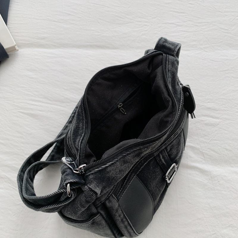 Fashion Vintage Design Women's Crossbody Bag High Quality Denim Fabric Shoulder Bag Large Capacity Tote Bag Lightweight Handbags
