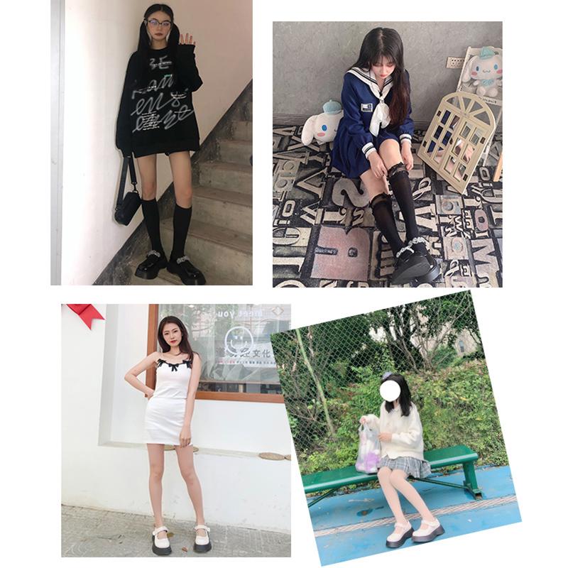 Big Head Japanese Jk Small Leather Shoes Sweet And Cool Niche  Spring And Summer Thin Thick Bottom Sponge Cake French Mary Jane Shoes England