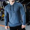 Men Sport Top Drawstring Hooded Long Sleeve Slim Fit Soft Breathable High Elasticity Quick Dry Hollow Mesh Jogging Training Summer Spring Sweatshirt