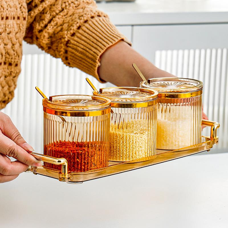 Luxury Kitchen Spice & Salt Jar Set - Elegant Seasoning, Storage, and Combination Solution