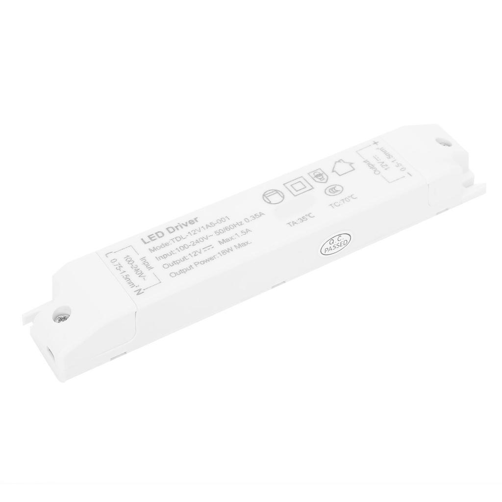 LED Driver Power Supply Transformer Adapter Control Switch PVC TDL‑12V1A5‑001 AC100V‑240V