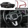 White Steering Wheel Frame Cover Trim for Dodge Challenger/Charger/Durango 2015+