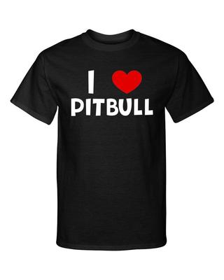 I Love Pitbull I Heart Pitbull Premium Fashion Graphic Tee Shirt